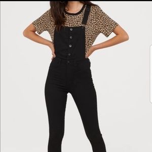 H&M Skinny Black Overalls
